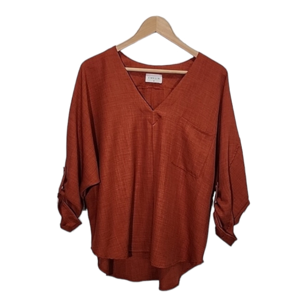 ⭐️Emelia 100% poly-linen top size M